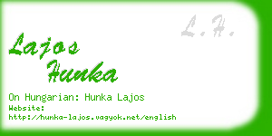 lajos hunka business card